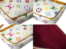 Load image into Gallery viewer, 極美品 LOUIS VUITTON ルイヴィトン 村上隆 ホワイト ポシェットアクセソワール マルチカラー M92649 中古 63638