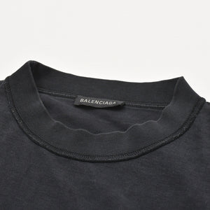 BALENCIAGA バレンシアガ ハイブリッドデザイン ロングスリーブトップス 768710 TNM60 1000 レイヤード ブラック 長袖シャツ 美品 中古 4a006364