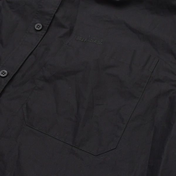 BALENCIAGA バレンシアガ ハイブリッドデザイン ロングスリーブトップス 768710 TNM60 1000 レイヤード ブラック 長袖シャツ 美品 中古 4a006364
