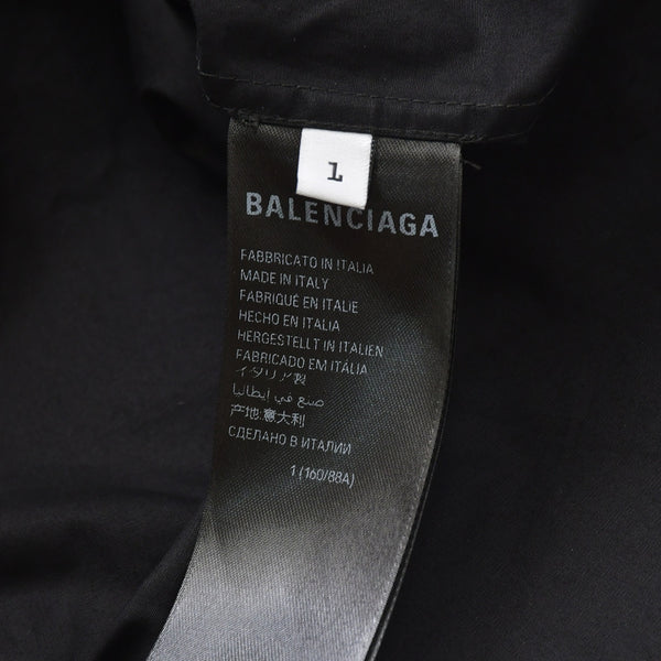 BALENCIAGA バレンシアガ ハイブリッドデザイン ロングスリーブトップス 768710 TNM60 1000 レイヤード ブラック 長袖シャツ 美品 中古 4a006364