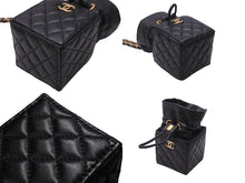 Load image into Gallery viewer, 新品同様 CHANEL シャネル ミニ巾着ショルダーバッグ ミニバッグ ブラック 31番台 ラムスキン ゴールド金具 中古 63640