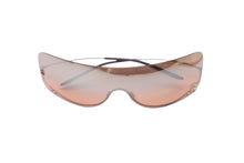 画像をギャラリービューアに読み込む, CHANEL シャネル リムレス シールド パール サングラス オレンジ 4077-H ココマーク アイウェア 小物 眼鏡 ロゴ 美品 中古 63641