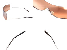 画像をギャラリービューアに読み込む, CHANEL シャネル リムレス シールド パール サングラス オレンジ 4077-H ココマーク アイウェア 小物 眼鏡 ロゴ 美品 中古 63641