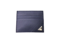 Load image into Gallery viewer, 極美品 PRADA プラダ レザー カードケース ネイビー 2MC223 トライアングルロゴ 紺色 名刺入れ 小物 中古 63644