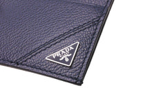 Load image into Gallery viewer, 極美品 PRADA プラダ レザー カードケース ネイビー 2MC223 トライアングルロゴ 紺色 名刺入れ 小物 中古 63644