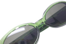 画像をギャラリービューアに読み込む, GUCCI グッチ クリア サングラス グリーン ロゴ アイウェア 緑色 眼鏡 小物 51☐20 美品 中古 63648