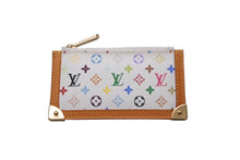 画像をギャラリービューアに読み込む, LOUIS VUITTON ルイヴィトン コインケース ポシェット クレ マルチカラー 村上隆 ホワイト M92655 美品 中古 63679