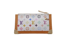 画像をギャラリービューアに読み込む, LOUIS VUITTON ルイヴィトン コインケース ポシェット クレ マルチカラー 村上隆 ホワイト M92655 美品 中古 63679