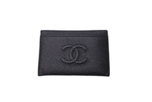 画像をギャラリービューアに読み込む, 極美品 CHANEL シャネル ココマーク カードケース 16番台 キャビアスキン ブラック 中古 63681