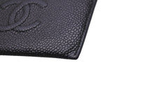 画像をギャラリービューアに読み込む, 極美品 CHANEL シャネル ココマーク カードケース 16番台 キャビアスキン ブラック 中古 63681