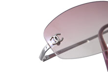 画像をギャラリービューアに読み込む, 極美品 CHANEL シャネル ココマーク サングラス リムレス パープル アイウェア ロゴ 小物 4002 c.124/58 57☐19 130 中古 63685