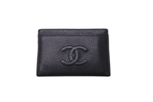 画像をギャラリービューアに読み込む, 極美品 CHANEL シャネル ココマーク カードケース 15番台 キャビアスキン ブラック 中古 63686