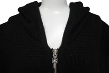 Load image into Gallery viewer, CHROME HEARTS クロムハーツ ニットベスト クロスパッチ カシミヤ フード ノースリーブ JVP シルバー925 サイズSM 美品 中古 63690