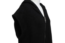 Load image into Gallery viewer, CHROME HEARTS クロムハーツ ニットベスト クロスパッチ カシミヤ フード ノースリーブ JVP シルバー925 サイズSM 美品 中古 63690