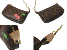 Load image into Gallery viewer, 新品同様 LOUIS VUITTON ルイ ヴィトン モノグラム チェリー バケットPM 村上隆 M95012 ハンドバッグ ブラウン 中古 63694