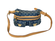 Load image into Gallery viewer, 新品同様 LOUIS VUITTON ルイヴィトン モノグラムデニム バギーPM ワンショルダーバッグ M95049 ブルー ショルダー 中古 63695