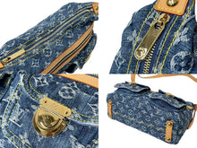 Load image into Gallery viewer, 新品同様 LOUIS VUITTON ルイヴィトン モノグラムデニム バギーPM ワンショルダーバッグ M95049 ブルー ショルダー 中古 63695