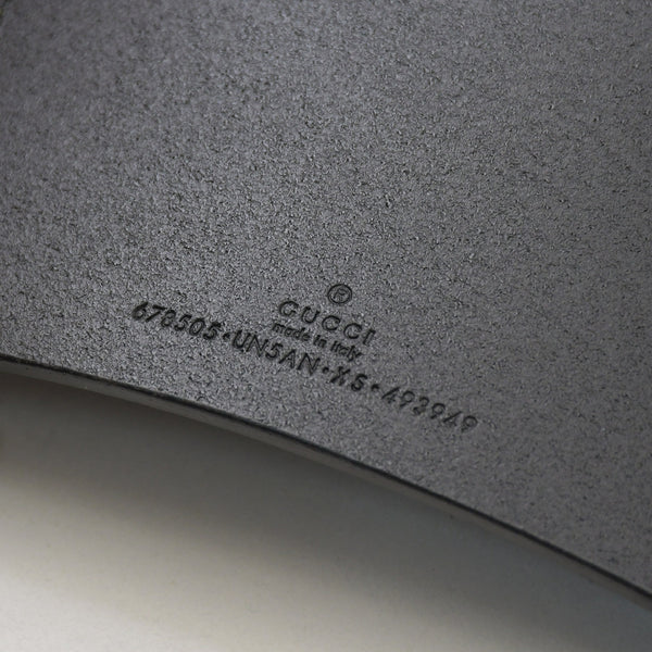 極美品 GUCCI グッチ レザービスチェ ホースビット アレッサンドロミケーレ 2021-22AW Aria ブラック カーフレザー アンティークシルバー金具 中古 4a006370