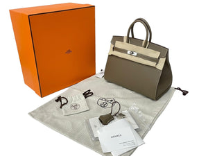 新品未使用 HERMES エルメス ハンドバッグZ刻印 バーキン25 セリエ エトゥ-プ シルバー金具 エプソン 中古 63700