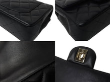 Load image into Gallery viewer, 極美品 CHANEL シャネル 横長 20cm ショルダーバッグ ランダム番台 ミニマトラッセショルダーチェーン ブラック ラムスキン 中古 63710