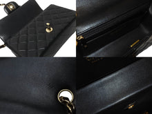 Load image into Gallery viewer, 極美品 CHANEL シャネル 横長 20cm ショルダーバッグ ランダム番台 ミニマトラッセショルダーチェーン ブラック ラムスキン 中古 63710