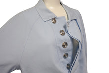 Load image into Gallery viewer, BURBERRY バーバリー ティッシ期 コットンポロシャツ 4558587 TBロゴ コットン ブルー サイズS 美品 中古 63713