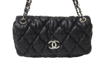 Load image into Gallery viewer, 極美品 CHANEL シャネル ココマーク バブルキルト ハンドバッグ ブラック シルバー金具 中古 63716