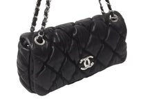 Load image into Gallery viewer, 極美品 CHANEL シャネル ココマーク バブルキルト ハンドバッグ ブラック シルバー金具 中古 63716