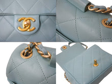 Load image into Gallery viewer, CHANEL シャネル マトラッセ18 トップハンドル チェーンショルダーバッグ 29番台 ライトブルー ゴールド金具 美品 中古 63720