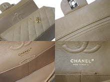 画像をギャラリービューアに読み込む, CHANEL シャネル マトラッセWフラップチェーンショルダーバッグ 8番台 ラムスキン 23cm ベージュ 新革 ゴールド金具 中古 63721