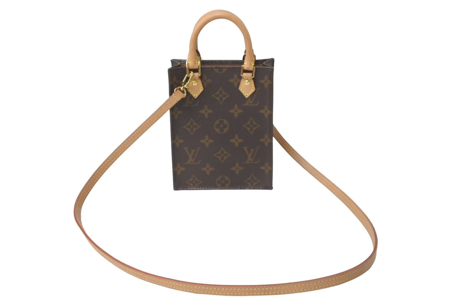 極美品 LOUIS VUITTON ルイヴィトン ショルダーバッグ M81295 プティットサックプラ モノグラム ブラウン ゴールド金具 中古  63725 – Casanova Vintage