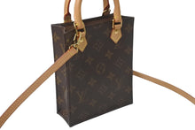 画像をギャラリービューアに読み込む, 極美品 LOUIS VUITTON ルイヴィトン ショルダーバッグ M81295 プティットサックプラ モノグラム ブラウン ゴールド金具 中古 63725