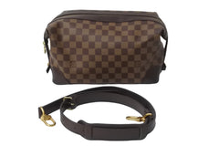 極美品 LOUIS VUITTON ルイヴィトン ヴァスラブ ウォッシュバッグ クラッチバッグ N41538 ダミエ ブラウン 中古 63731