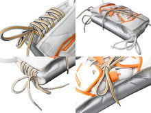 画像をギャラリービューアに読み込む, 極美品 BALENCIAGA バレンシアガ スニーカーヘッドフォンホルダー ショルダーバッグ ファブリック ホワイト オレンジ 中古 63732