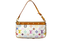 画像をギャラリービューアに読み込む, LOUIS VUITTON ルイヴィトン 村上隆 ポシェットアクセソワール スト付き マルチカラー ホワイト M92649 美品 中古 63740