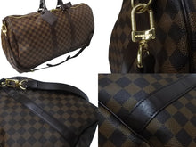 画像をギャラリービューアに読み込む, 極美品 LOUIS VUITTON ルイヴィトン ボストンバッグ キーポルバンドリエール 55 ダミエキャンバス ブラウン N41414 中古 63744