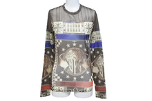 画像をギャラリービューアに読み込む, レア 極美品 Jean Paul Gaultier ジャンポール ゴルチェ グラフィックプリントパワーネットカットソー サイズ40 中古 63753