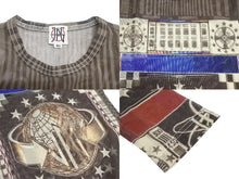 画像をギャラリービューアに読み込む, レア 極美品 Jean Paul Gaultier ジャンポール ゴルチェ グラフィックプリントパワーネットカットソー サイズ40 中古 63753