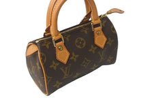 画像をギャラリービューアに読み込む, LOUIS VUITTON ルイヴィトン ハンドバッグ ミニスピーディ モノグラム ブラウン M41534 PVC レザー ゴールド金具 美品 中古 63771