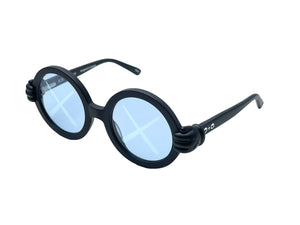 New and unused KAWS x SONS+DAUGHTERS Sunglasses Glasses for Kids Round 41-18-120 Plastic Black Used 63777