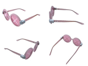 New, unused item KAWS x SONS+DAUGHTERS Sunglasses Glasses Kids Round 41-18-120 Plastic Pink Used 63778