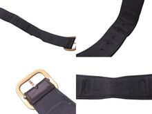 画像をギャラリービューアに読み込む, YVES SAINT LAURENT イヴ サンローラン ブレスレット 157959・0416M レザー ブラック ゴールド金具 美品 中古 63805