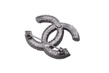 画像をギャラリービューアに読み込む, CHANEL シャネル ブローチ A14B レディース ココマーク ココ アクセサリー 2014年 ブラック シルバー 美品 中古 63819