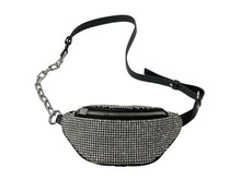 Load image into Gallery viewer, 極美品 Alexander Wang アレキサンダーワン ラインストーン ベルトショルダーバッグ 19SS MFQ8ZJYF1OXURQ3L シルバー 中古 63822
