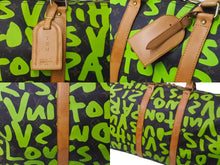 画像をギャラリービューアに読み込む, LOUIS VUITTON ルイヴィトン キーポル50 モノグラムグラフィティ スティーブン スプラウス M93700 グリーン 美品 中古 63828