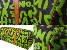 画像をギャラリービューアに読み込む, LOUIS VUITTON ルイヴィトン キーポル50 モノグラムグラフィティ スティーブン スプラウス M93700 グリーン 美品 中古 63828