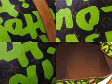 画像をギャラリービューアに読み込む, LOUIS VUITTON ルイヴィトン キーポル50 モノグラムグラフィティ スティーブン スプラウス M93700 グリーン 美品 中古 63828