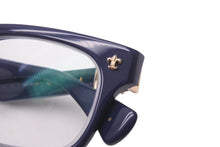 Load image into Gallery viewer, CHROME HEARTS クロムハーツ GITTIN ANY ? -A BSフレアテンプルウェリントン サングラス 度入り ネイビー ゴールド 美品 中古 63832