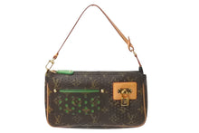 Load image into Gallery viewer, LOUIS VUITTON ルイヴィトン モノグラムペルフォ ポシェット アクセソワール ハンドバッグ ブラウン グリーン M95184 美品 中古 63833