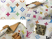 画像をギャラリービューアに読み込む, 極美品 LOUIS VUITTON ルイ ヴィトン ハンドバッグ スピーディ30 村上隆 M92643 PVC レザー ホワイト マルチカラー 中古 63836